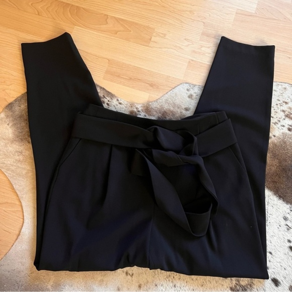 ALICE + OLIVIA Black‎ Waist Tie Trouser Pants Size 4
